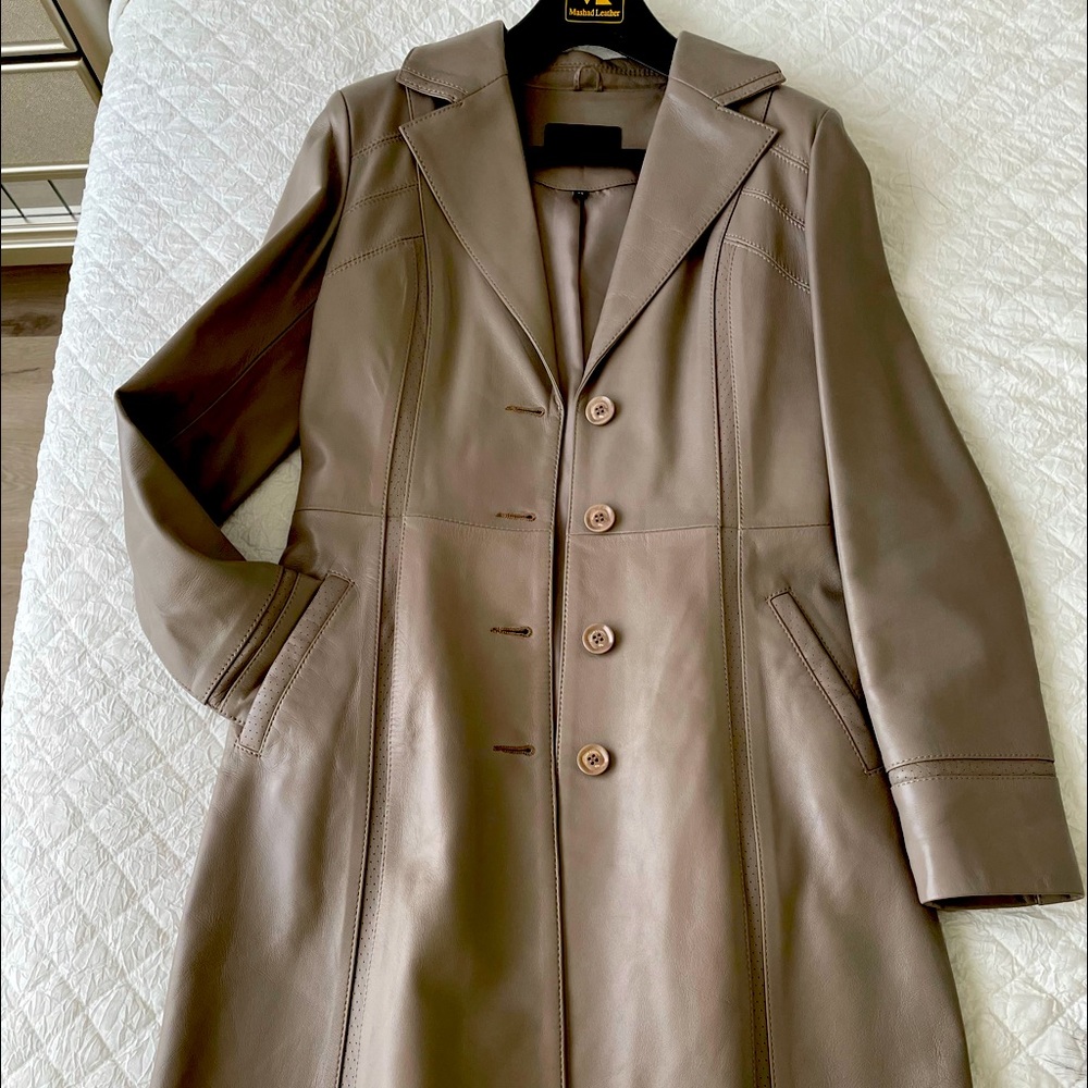 Genuine lamb leather coat.